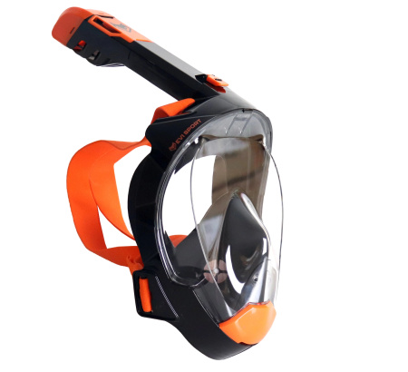 MASKA DO NURKOWANIA PŁYWANIA SNORKELINGU PEŁNOTWARZOWA NIE PARUJE OV+ L/XL