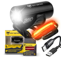 SILNÉ LED SVĚTLO NA KOLO PŘEDNÍ & ZADNÍ S BATERIÍ USB-C