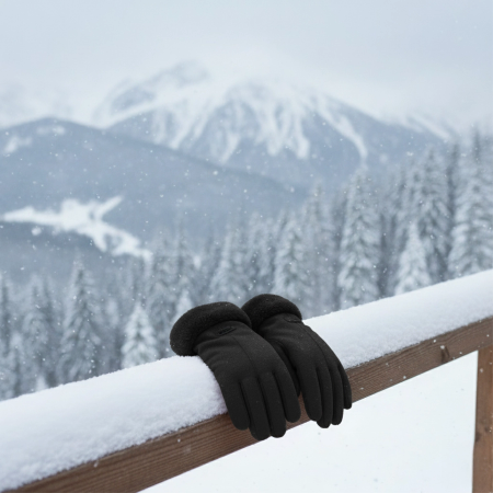 WOMEN’S WINTER TOUCHSCREEN GLOVES WARM INSULATED FOR PHONE BLACK ELEGANT