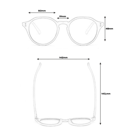 Okulary do komputera BLOKUJĄCE NIEBIESKIE ŚWIATŁO OWALNE OKRĄGŁE PANTERKA - (panter 6005 45%)