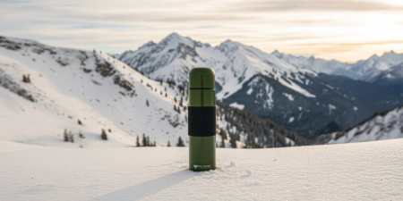 TURISTICKÁ TERMOSKA NA ČAJ KÁVU TĚSNÁ VAKUOVÁ NEREZOVÁ OCEL 1L ZELENÁ