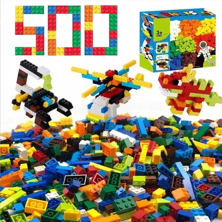 Stavebnice EVI KIDS velká kreativní sada - mix 500 dílků