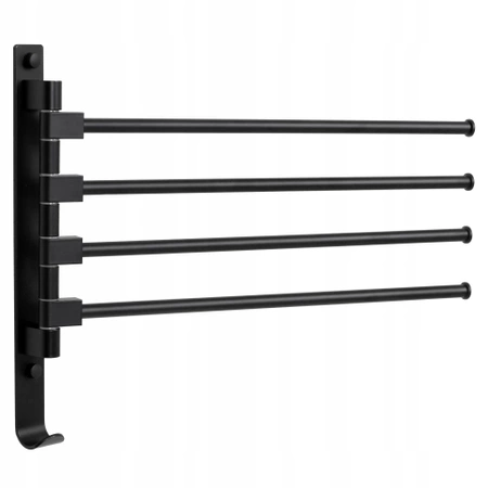 Towel rail, bathroom handle, movable, LOFT black
