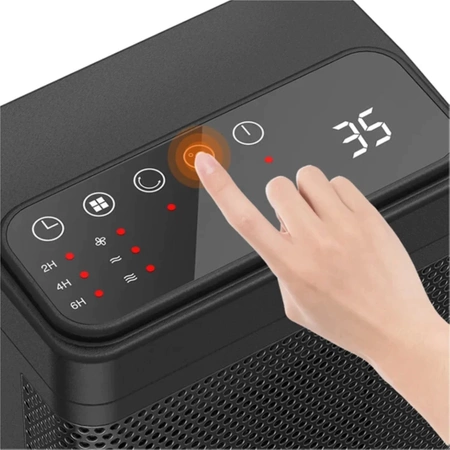 ELECTRIC HEATER Ceramic Column HEATER 1500W LED Timer Options RC