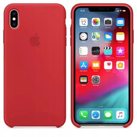 Original APPLE iPhone XS MAX Silicone Case - Red (PRODUCT) RED - MRWH2ZM/A