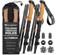TREKKING POLES Foldable Adjustable Walking Sticks NORDIC WALKING Mountains | ALUMINUM
