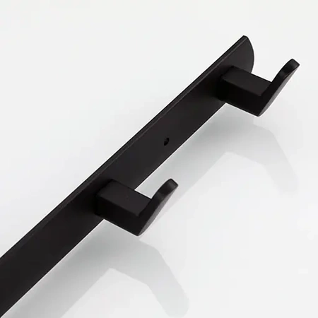 EVI HOME bathroom hanger with handles, towel hooks - black