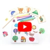 DŘEVĚNÉ ŠABLONY Učení Kreslení SADA Kreativní MONTESSORI pro Děti