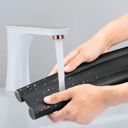 USZCZELKA POD DRZWI OKNA PIANKOWA podwójna akustyczna czarna - zestaw 4 szt