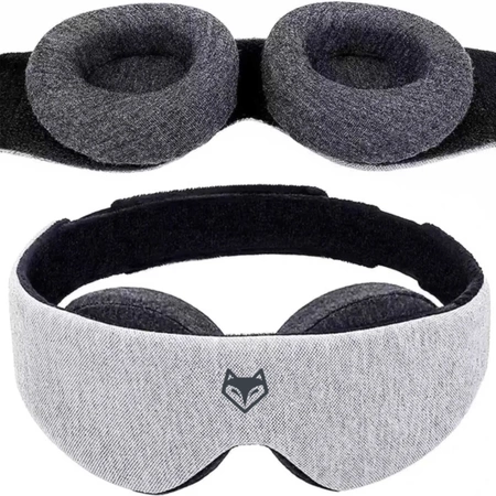 3D PREMIUM BLACKOUT ergonomic eye mask for sleeping - gray