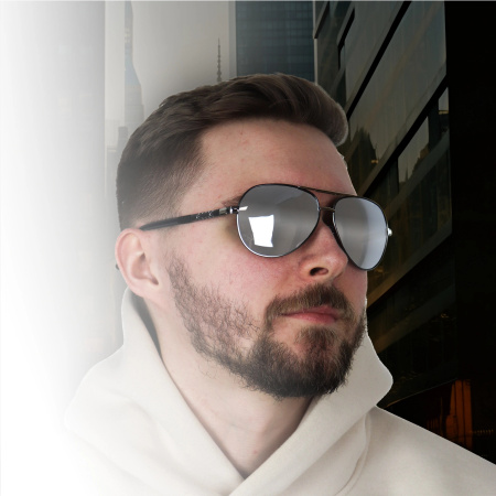 Polarised sunglasses AVIATOR Pilots UV400 set XXL with case - silver mirrors