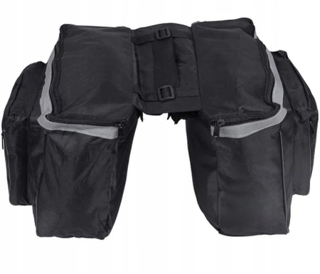 Bike pannier bag for carrier - large, roomy for bicycle