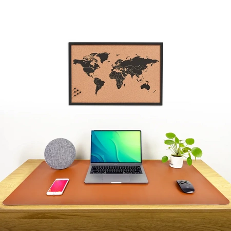 Ochranná podložka na stůl pro klávesnici a myš 90x45 cm - hnědá a béžová