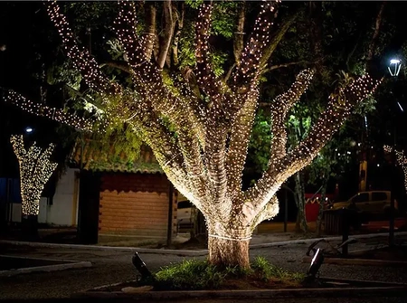 LED LIGHT CURTAIN 3x3 300 CHRISTMAS TREE LIGHTS WARM GARLAND XXL