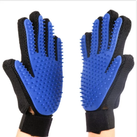 RĘKAWICA DO CZESANIA WYCZESYWANIA SIERŚCI PSA I KOTA SZCZOTKA PRAWA + LEWA