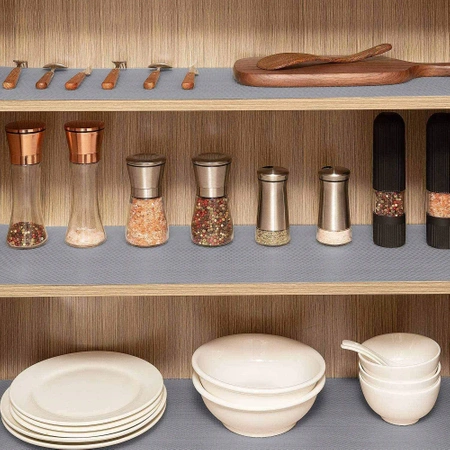 Protective mat for cabinet drawers anti-slip XL 150x50 cm - grey