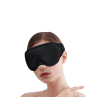 3D sleep blindfold breathable ergonomic mask black