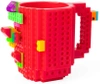 Kubek kreatywny do klocków LEGO z zestawem startowym - kolor czerwony