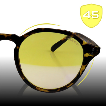 Okulary do komputera BLOKUJĄCE NIEBIESKIE ŚWIATŁO OWALNE OKRĄGŁE PANTERKA - (panter 6005 45%)