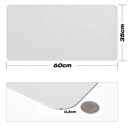 Mata ochronna na biurko pod klawiaturę i myszkę na stół 60x35 cm - czarna