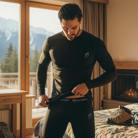 MEN'S THERMOACTIVE T-SHIRT THERMAL LONG SLEEVE BLOUSE QUICK-DRYING XL