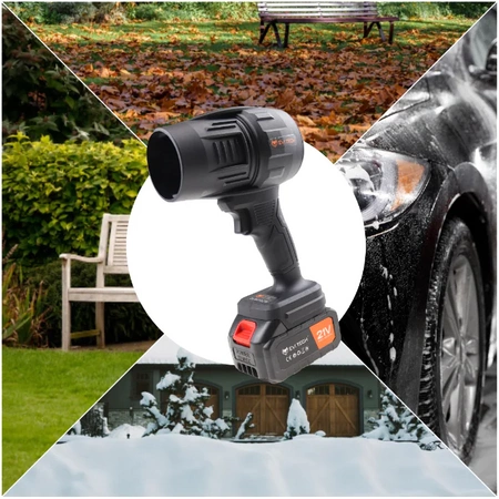 Cordless Battery-Powered Blower for Leaves, Snow, and Car Drying - 1050W