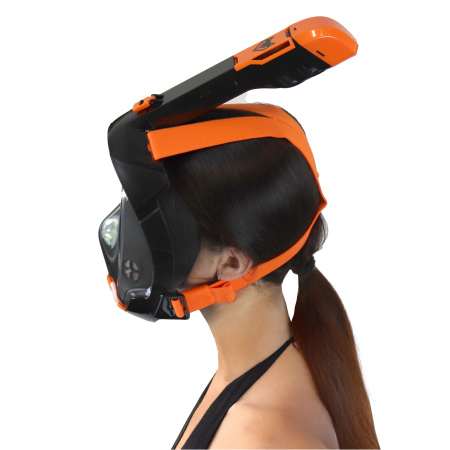 MASKA DO NURKOWANIA PŁYWANIA SNORKELINGU PEŁNOTWARZOWA NIE PARUJE OV+ L/XL