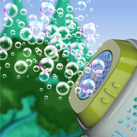 Bubble Gun, Bubble Machine Generator + Liquid Toy for Kids DINOSAUR | EVI