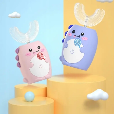 Szczoteczka soniczna dla dzieci do zębów EVI KIDS wersja 360 st z UV - różowa