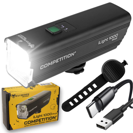Strong Front Bike Light iLight 1000 ProX for Handlebar 4500 mAh USB-C | iLight 1000 ProX
