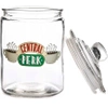 FRIENDS biscuit jar glass container with lid