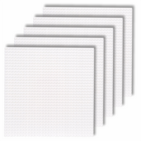CONSTRUCTION PLATES for LEGO bricks 32x32 XL creative SET of 5 pieces White