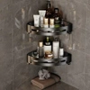 2x EVI HOME Loft corner bathroom shelf for shower - black