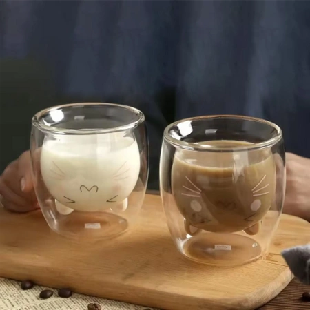 Thermal glasses with double wall for coffee and tea CAT 4 x 250ml SET