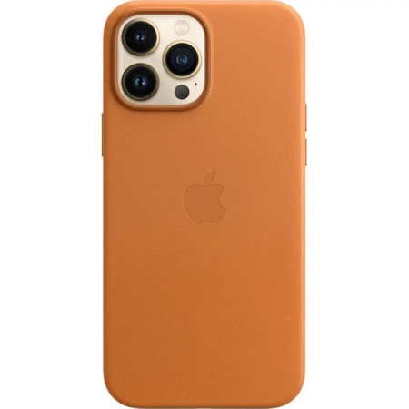 Oryginalne etui APPLE iPhone 13 Pro Max Skórzane - Brązowe (Golden Brown) - MM1L3ZM/A