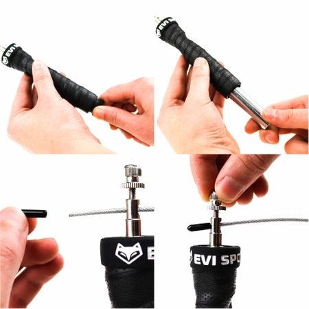 CROSSFIT BOXING SKIPPING ROPE ADJUSTABLE WITH BEARINGS AND WEIGHT DURABLE