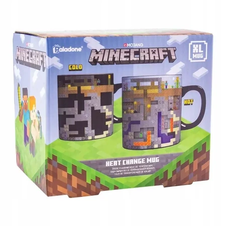 Kubek ceramiczny MINECRAFT termoaktywny z Creeper Steve Alex