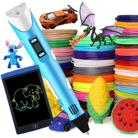 3D PEN magic printer pen for children + 100m CARTRIDGE + TABLET FREE - blue