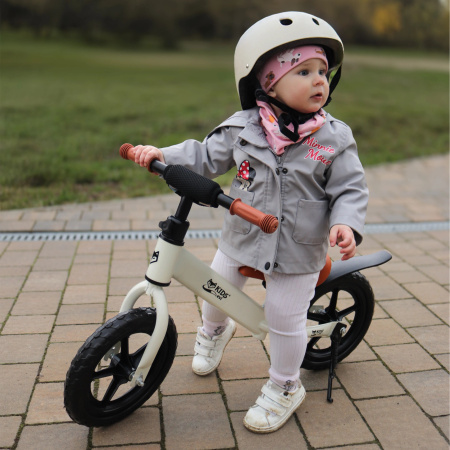 KASK ROWEROWY Dziecięcy EVI KIDS na Rower Deskorolkę Rolki 48-55 cm 1-5 lat - beżowy