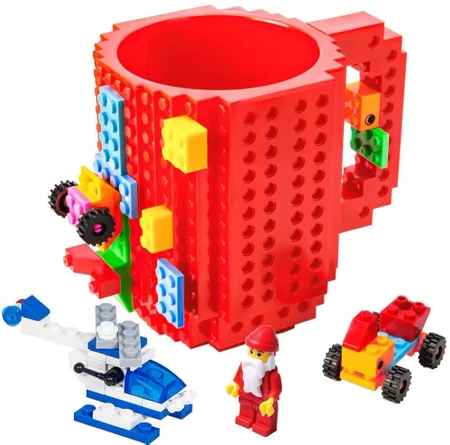 Creative LEGO Brick Mug with Starter Kit - Red