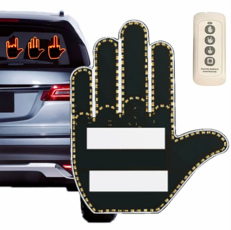 LED lampa do auta, gesta rukou, znak prostředníčku, s dálkovým ovládáním