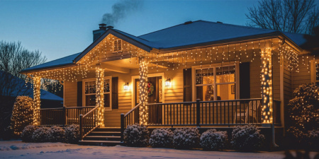 OUTDOOR LIGHTS 500 LED ICICLES 24M CHRISTMAS GARLAND LIGHT CURTAIN WARM