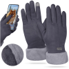 WOMEN’S WINTER TOUCHSCREEN GLOVES WARM INSULATED FOR PHONE GREY ELEGANT