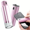 Cleaning set for phone, portable screen cleaner, 2-in-1 set, pink color