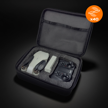 DRON FlyPro10 2 KAMERY BEZKARTÁČOVÉ MOTORY REŽIM VZNÁŠENÍ WIFI 3x20min 2KM HRAČKA