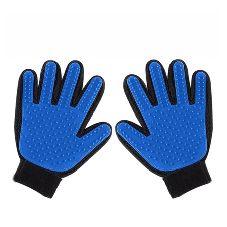 RĘKAWICA DO CZESANIA WYCZESYWANIA SIERŚCI PSA I KOTA SZCZOTKA PRAWA + LEWA