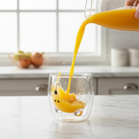 THERMAL MUG BEAR double-walled COFFEE TEA LATTE CUP 250ML