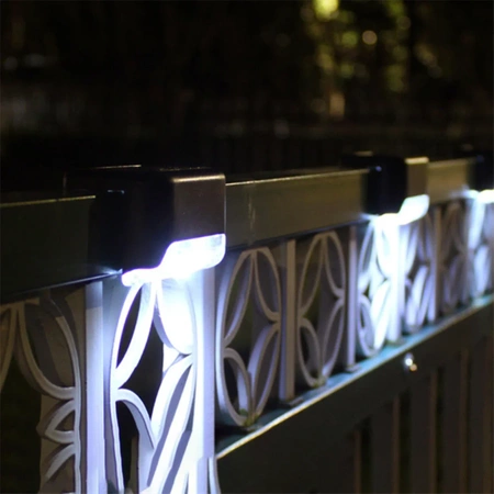 Lampa solarna oświetlenie ogrodowe LED ZESTAW 4szt czujnik zmierzchu schody