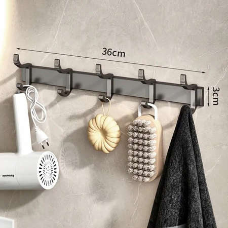 EVI HOME Premium LOFT koupelnový věšák s úchyty, háčky na ručníky