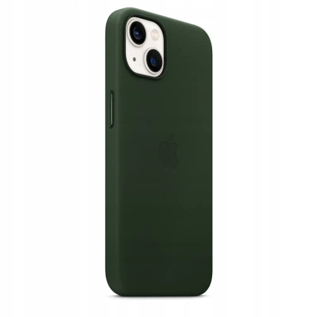 Originální kožené pouzdro APPLE iPhone 13 - zelené (Sequoia Green) - MM173ZM/A